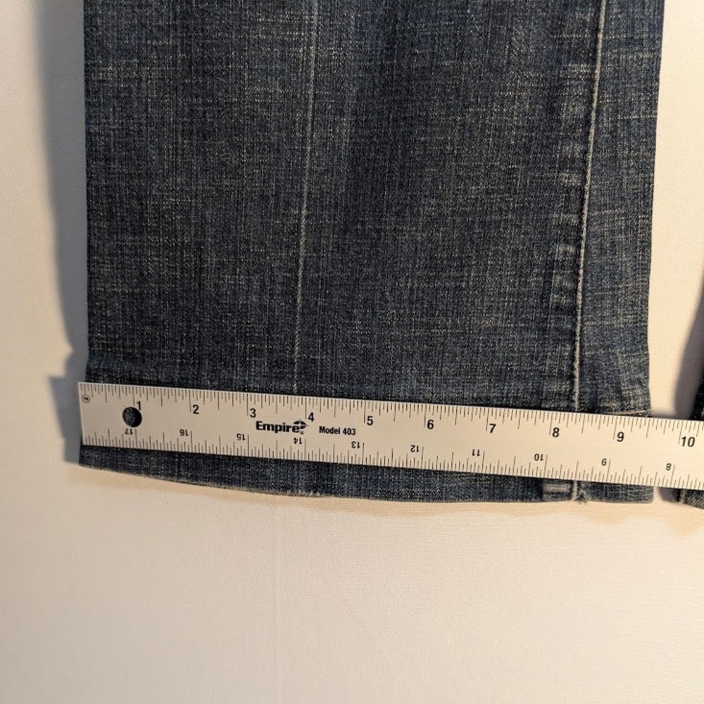 7 For All Mankind Dojo Flare Jeans Womens 27 (Fits 30x30) Low Rise Wide Leg Y2K - Picture 7 of 11